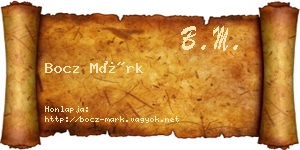 Bocz Márk névjegykártya
