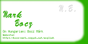 mark bocz business card